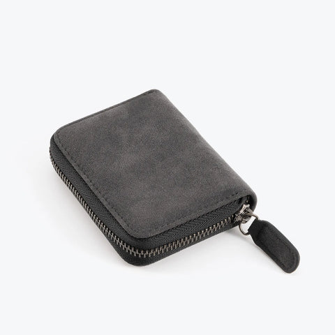 Alcantara Zipper Wallet