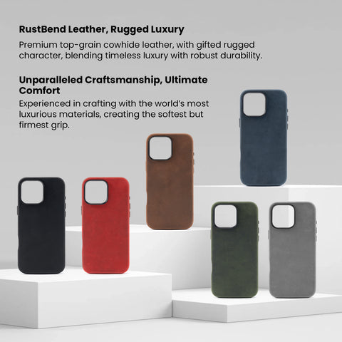 RustBend Leather iPhone Case (Brown)