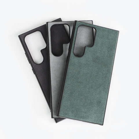Alcantara Samsung Galaxy S24-25 Series Case (Forest Green)