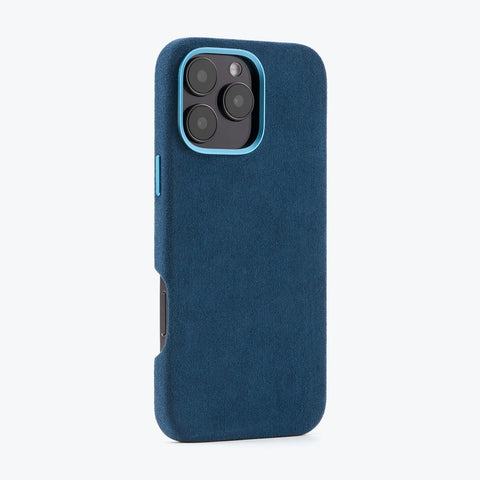 Alcantara Full-Wrap iPhone Case (Navy Blue)