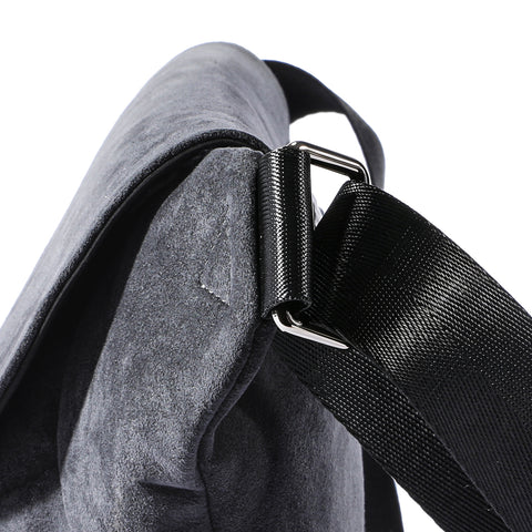 ALTRAALMA Genuine Alcantara Men Crossbody Fanny Pack, Flap Waist Sling Bag for Daily Travel