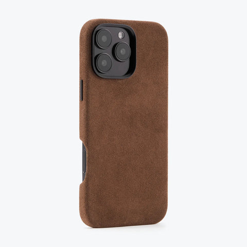 Alcantara Full-Wrap iPhone Case (Brown)