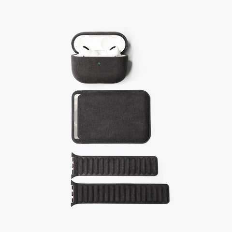 Alcantara MagSafe Phone Cardholder (Black) - ALMA