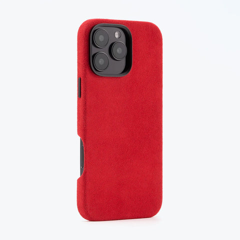 Alcantara Full-Wrap iPhone Case (Red)