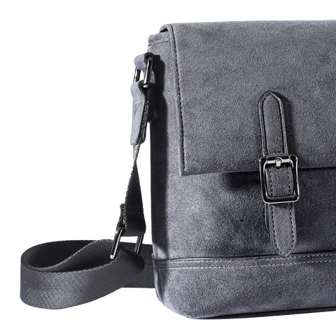 Premium Alcantara Crossbody Bag, Luxury Business Messenger Bag, Anti-Scratch Durable Sling Shoulder Purse, Versatile for Office Work Travel Daily Casual (Black)