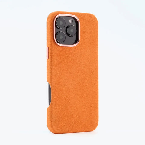 Alcantara Full-Wrap iPhone Case (Orange)