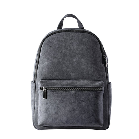 ALTRAALMA Genuine Alcantara Backpack, Minimal Gray Laptop Daypack for Men Daily Work Travel