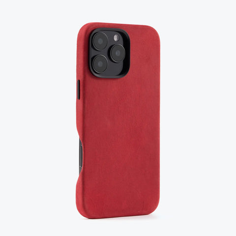 RustBend Leather iPhone Case  (Red)