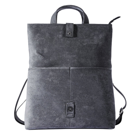 Alcantara 3-in-1 Convertible Crossbody Bag | Minimalist Business Casual Multiway Backpack & Briefcase