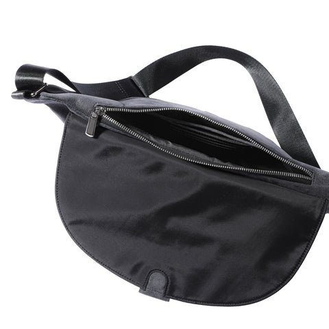 ALTRAALMA Genuine Alcantara Men Crossbody Fanny Pack, Flap Waist Sling Bag for Daily Travel