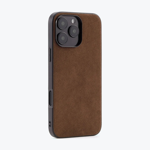 Alcantara Back-Wrap iPhone Case (Brown)
