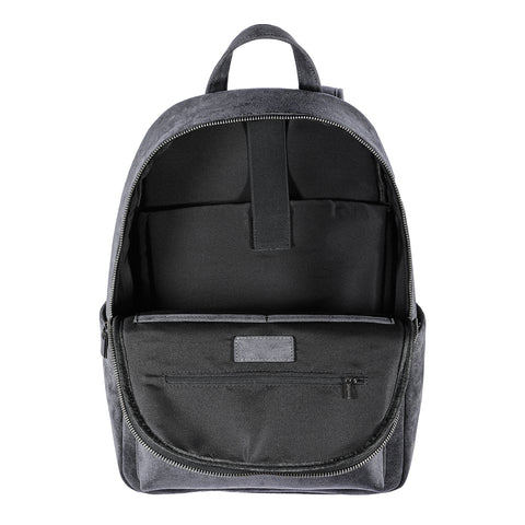 ALTRAALMA Genuine Alcantara Backpack, Minimal Gray Laptop Daypack for Men Daily Work Travel