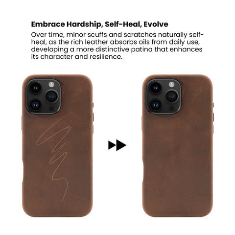 RustBend Leather iPhone Case  (Brown)