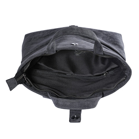 Alcantara 3-in-1 Convertible Crossbody Bag | Minimalist Business Casual Multiway Backpack & Briefcase
