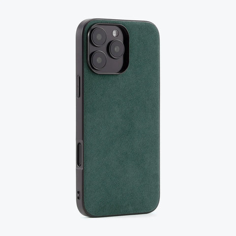Alcantara Back-Wrap iPhone Case (Forest Green)