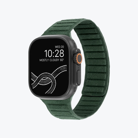 Alcantara Apple Watch Magnetic Bands Version 2 (Forest Green)