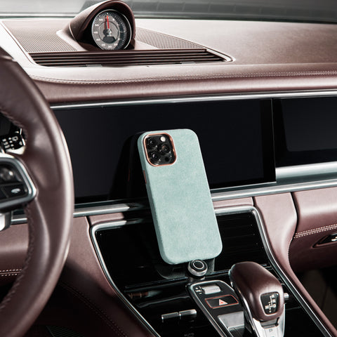 Alcantara Full-Wrap iPhone Case (Mint)