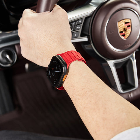 Alcantara Apple Watch Magnetic Bands Version 2 (Red)