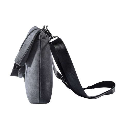 Alcantara 3-in-1 Convertible Crossbody Bag | Minimalist Business Casual Multiway Backpack & Briefcase