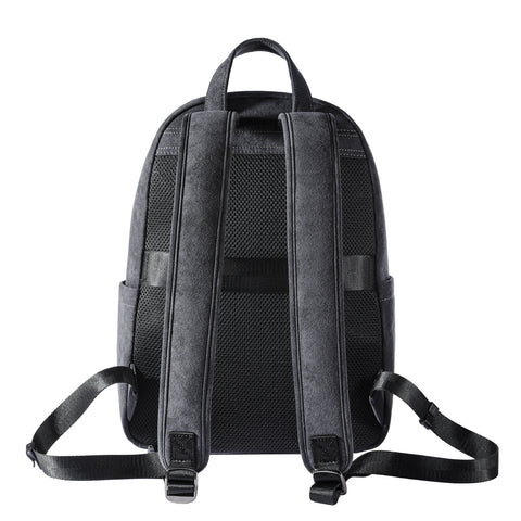 ALTRAALMA Genuine Alcantara Backpack, Minimal Gray Laptop Daypack for Men Daily Work Travel