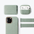 Alcantara MagSafe Phone Cardholder (Mint) - ALMA