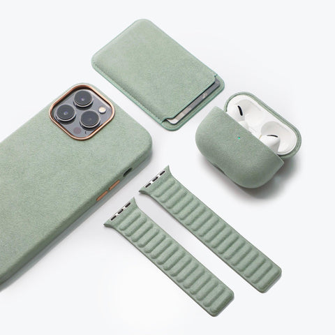 Alcantara AirPods Pro Case (Mint) - ALMA