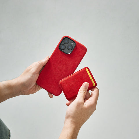 Alcantara Full-Wrap iPhone Case (Red)