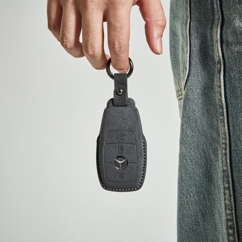 Alcantara Car Key Fob Cover For Mercedes-Benz