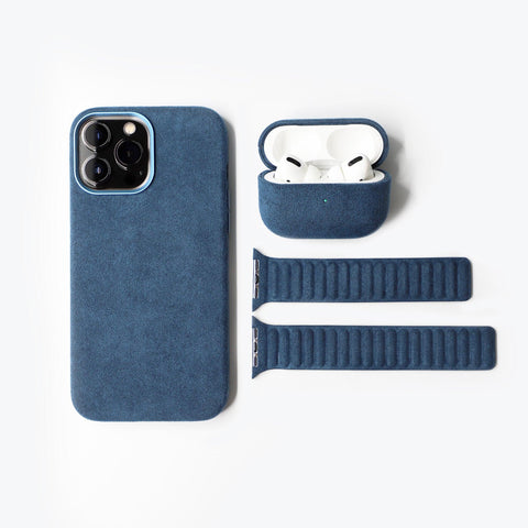 Alcantara AirPods Pro Case (Navy Blue) - ALMA