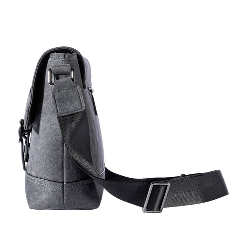 Premium Alcantara Crossbody Bag, Luxury Business Messenger Bag, Anti-Scratch Durable Sling Shoulder Purse, Versatile for Office Work Travel Daily Casual (Black)