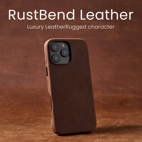 RustBend Leather iPhone Case  (Brown)
