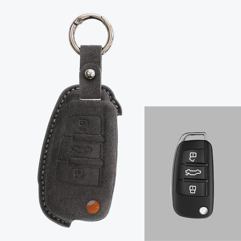 Alcantara Car Key Fob Cover For Audi