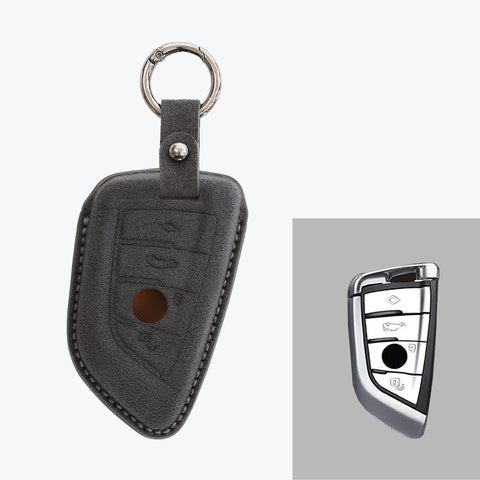 Alcantara Car Key Fob Cover For BMW