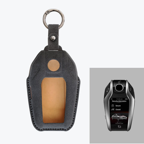 Alcantara Car Key Fob Cover For BMW