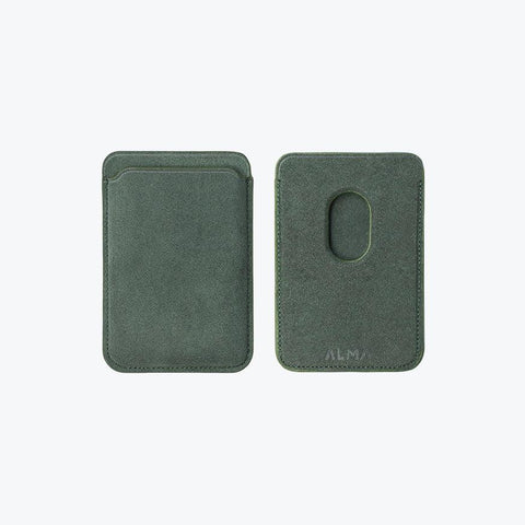 Alcantara MagSafe Phone Cardholder (Forest Green) - ALMA