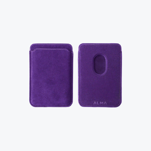 Alcantara MagSafe Phone Cardholder (Indigo) - ALMA