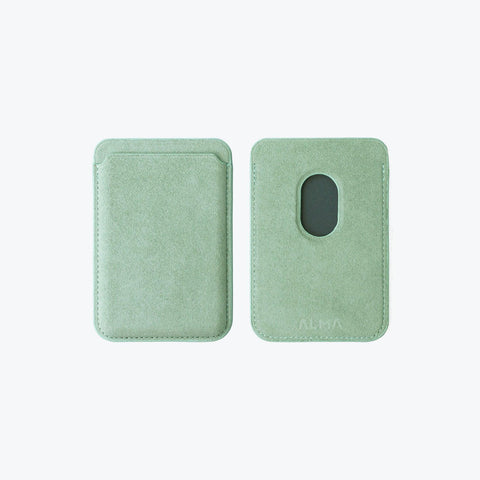 Alcantara MagSafe Phone Cardholder (Mint) - ALMA