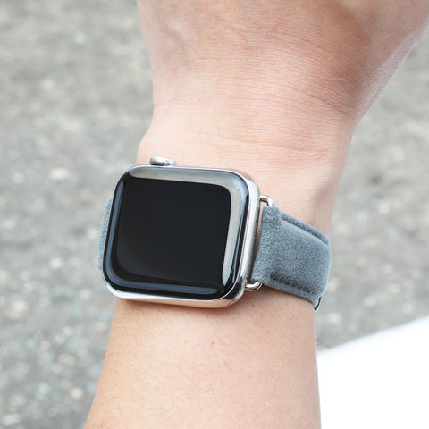 Alcantara Apple Watch Buckle Bands (Gray)