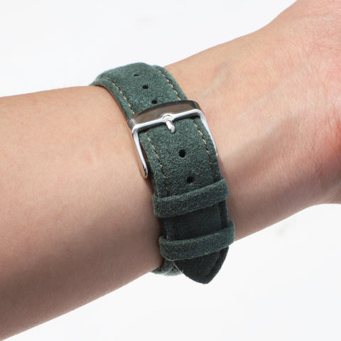 Alcantara Apple Watch Buckle Bands (Forest Green)