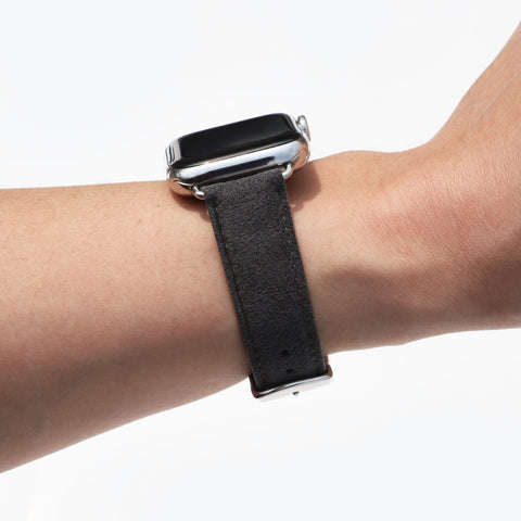 Alcantara Apple Watch Buckle Bands (Black)