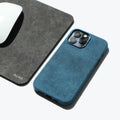 Alcantara iPhone Case (Navy Blue) - ALMA