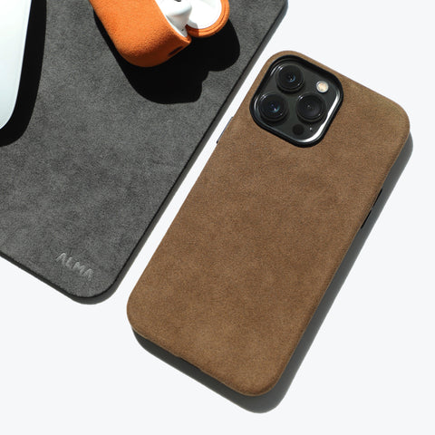 Alcantara iPhone Case (Brown) - ALMA